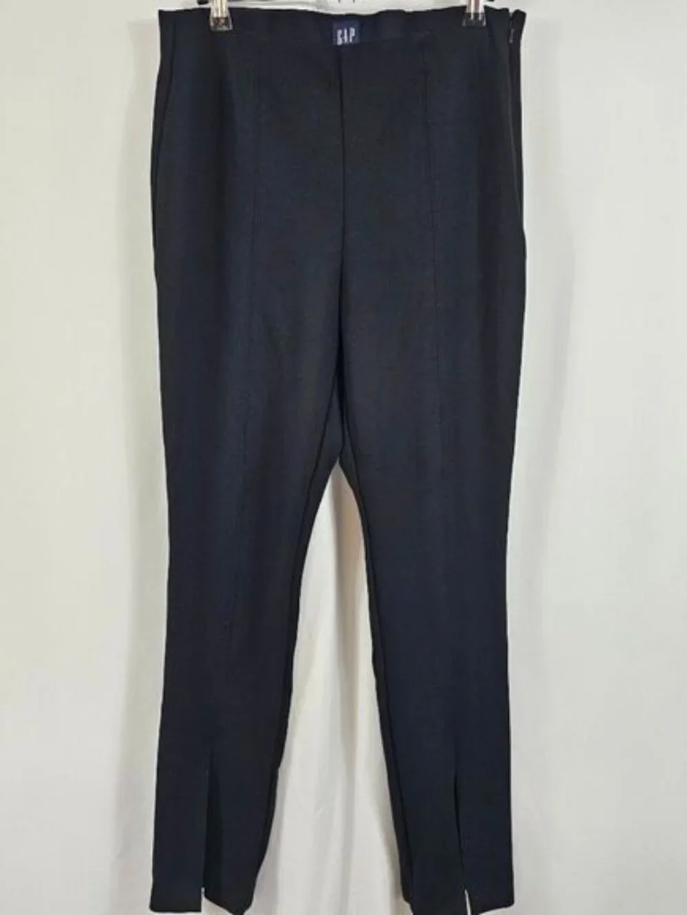 GAP High Rise Split Hem Pants In Black - Size 12 - Picture 2 of 8